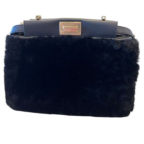 FENDI
Black Shearling Peekaboo Bag - Picture 7 of 15